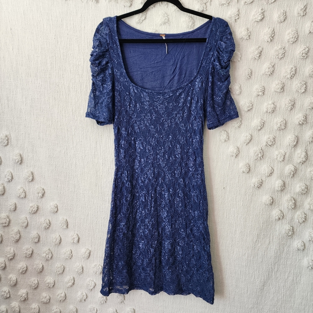 Free People Blue Lace Dress